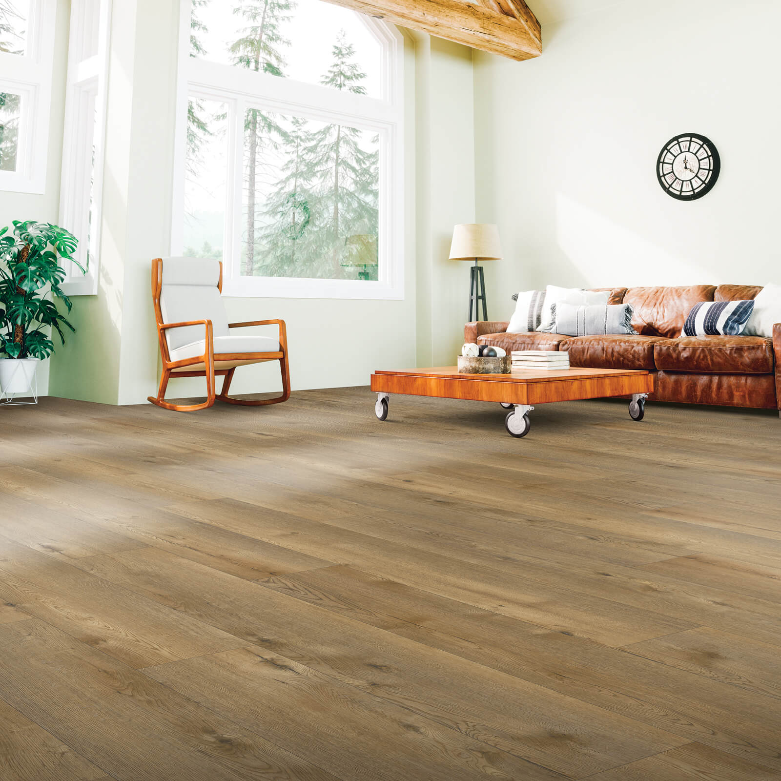Spacious living room with laminate floor | The L&L Company