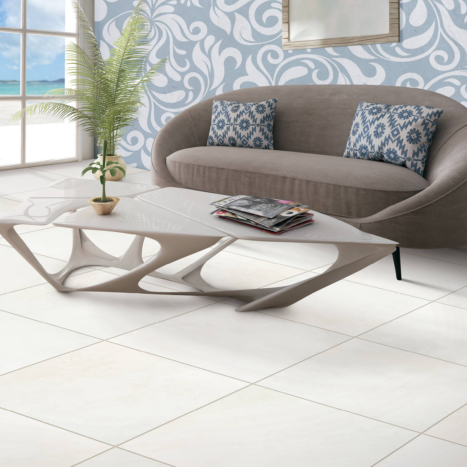 Tile flooring for living room | The L&L Company