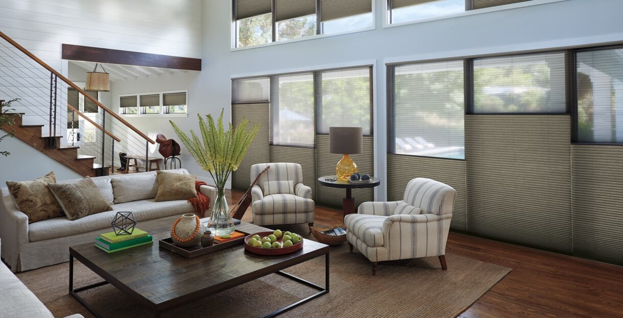 Lavish living room with window treatment | The L&L Company