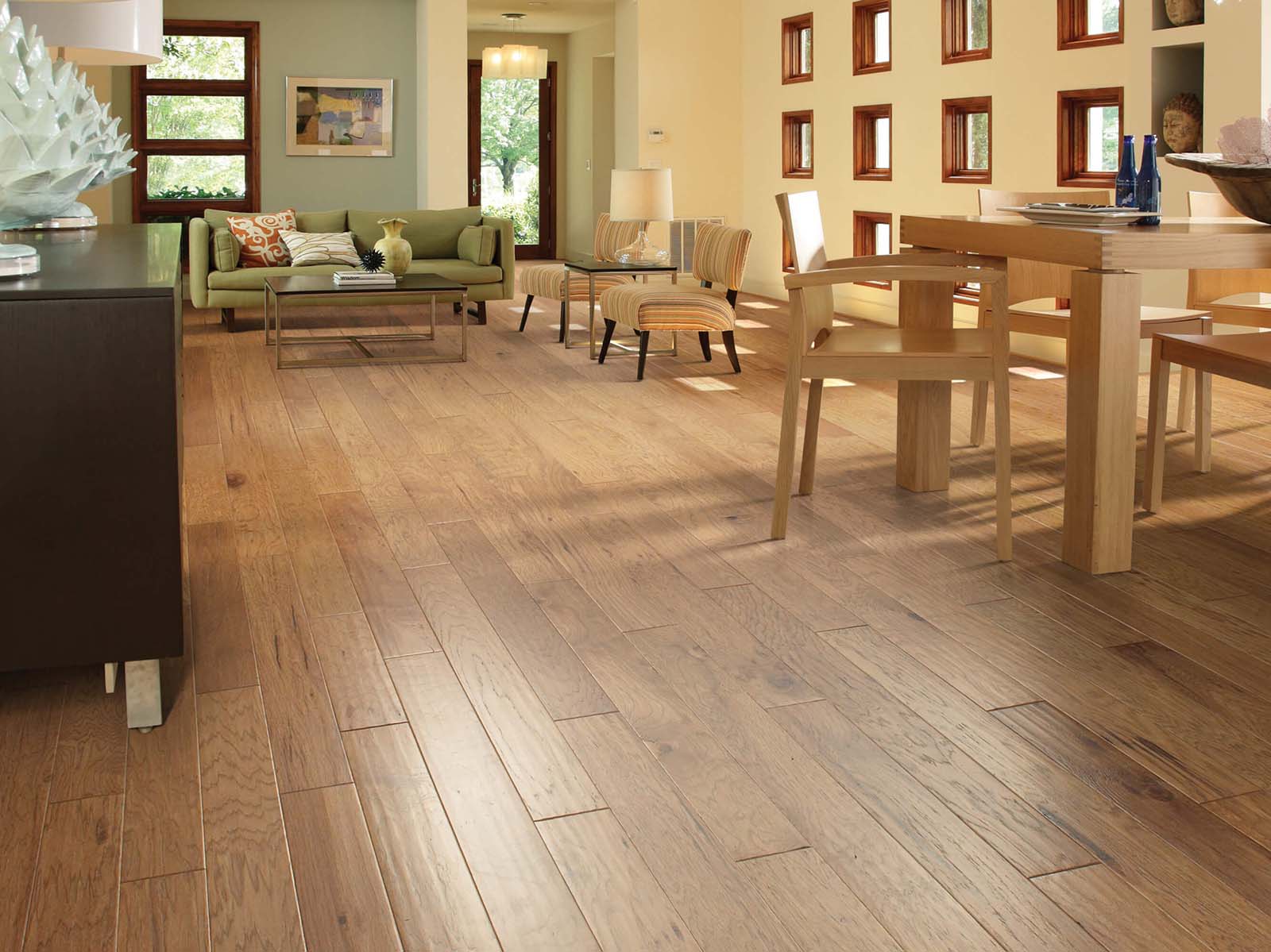 Hardwood flooring in living room | The L&L Company