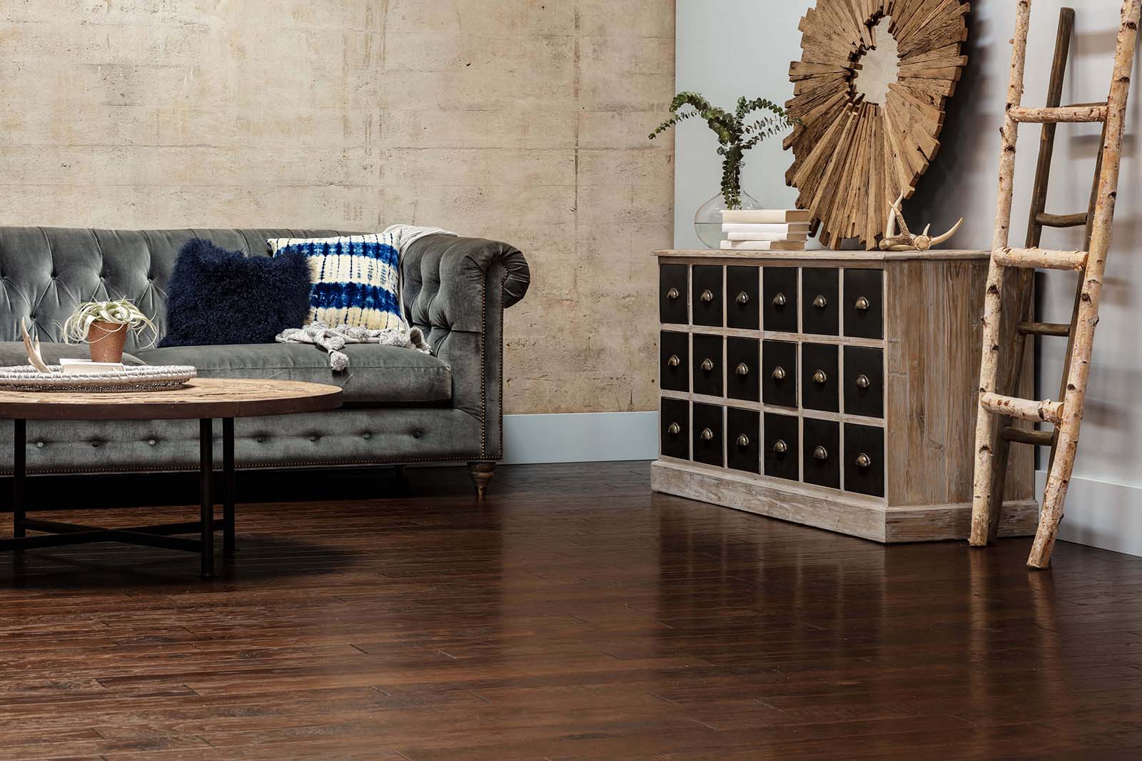 Hardwood flooring in living room | The L&L Company