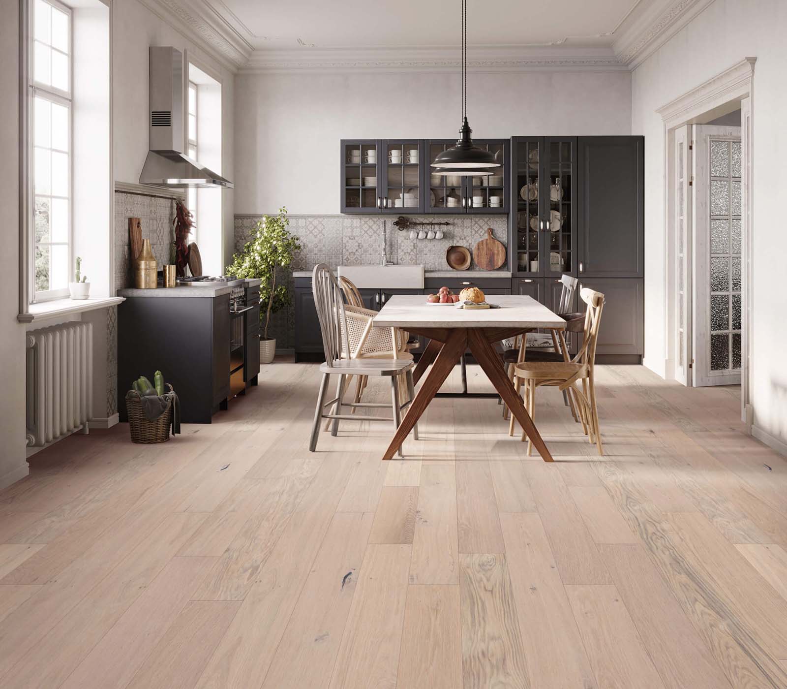 Hardwood flooring in kitchen | The L&L Company